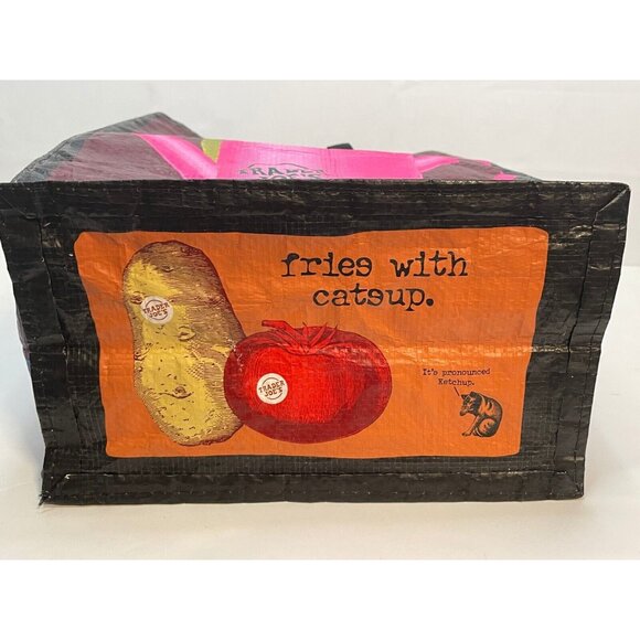 Trader Joe's reusable shopping bag tote 16" x 12" x 7" double top handle - Picture 6 of 8